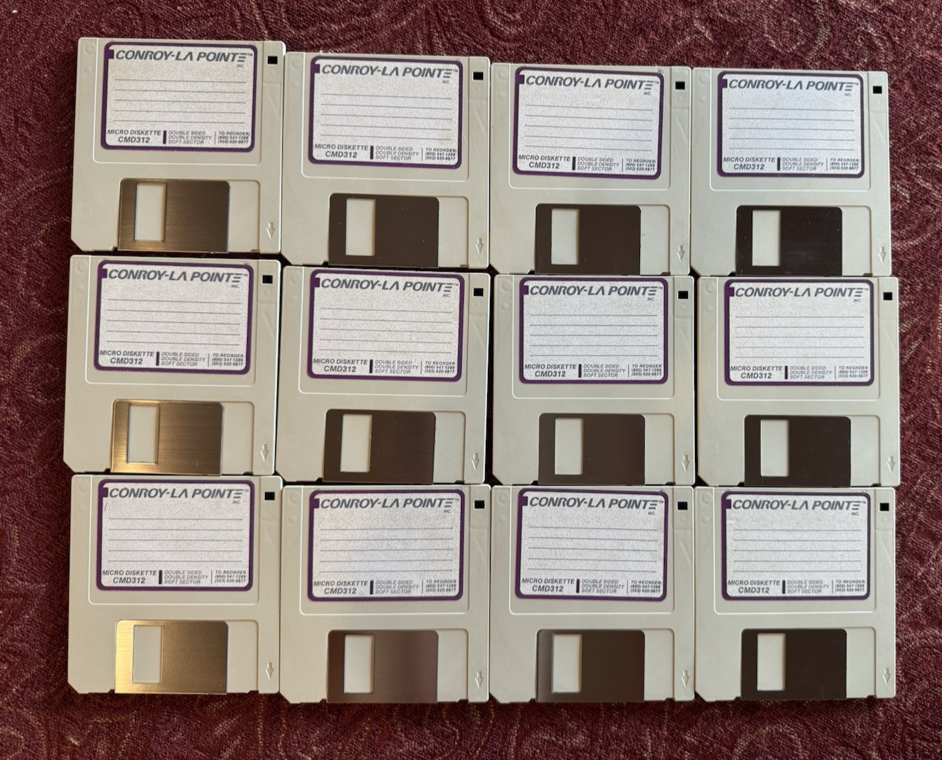 12 Vintage Never Used Floppy Disks Diskettes 3.5" Conway La Point