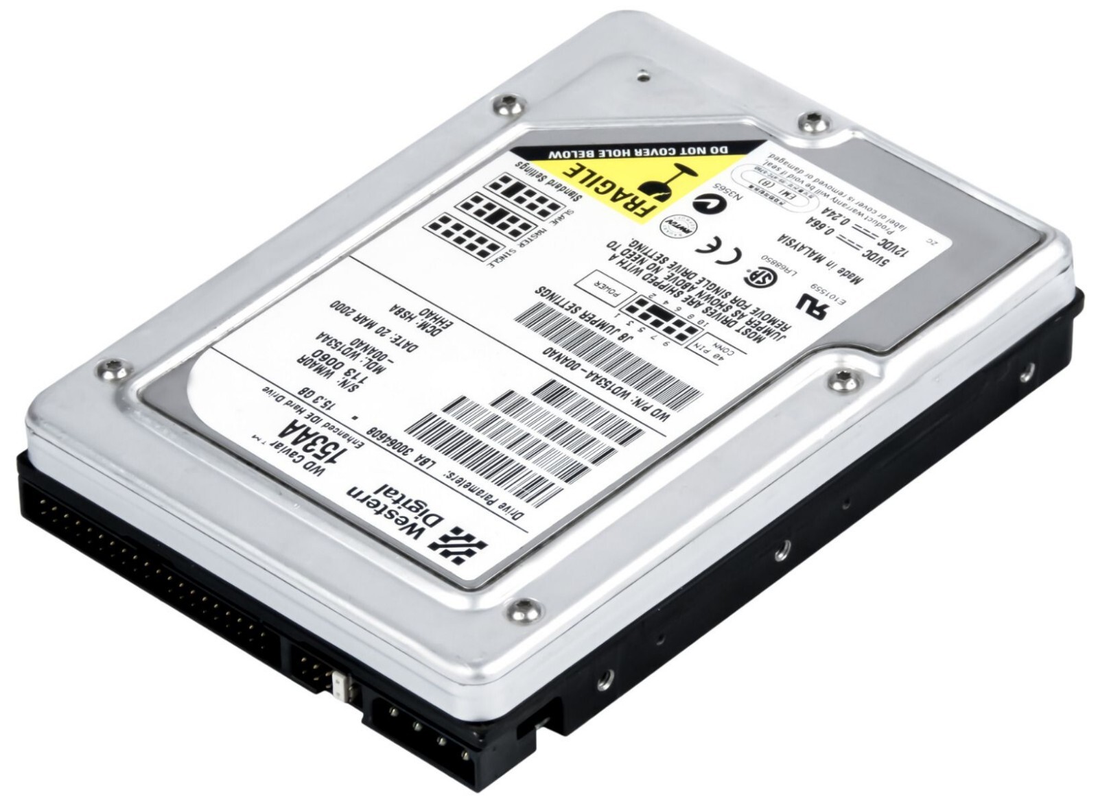 HARD DRIVE WD CAVIAR 153AA WD153AA-00ANA0 15.3GB 5.4K 2MB ATA 3.5''