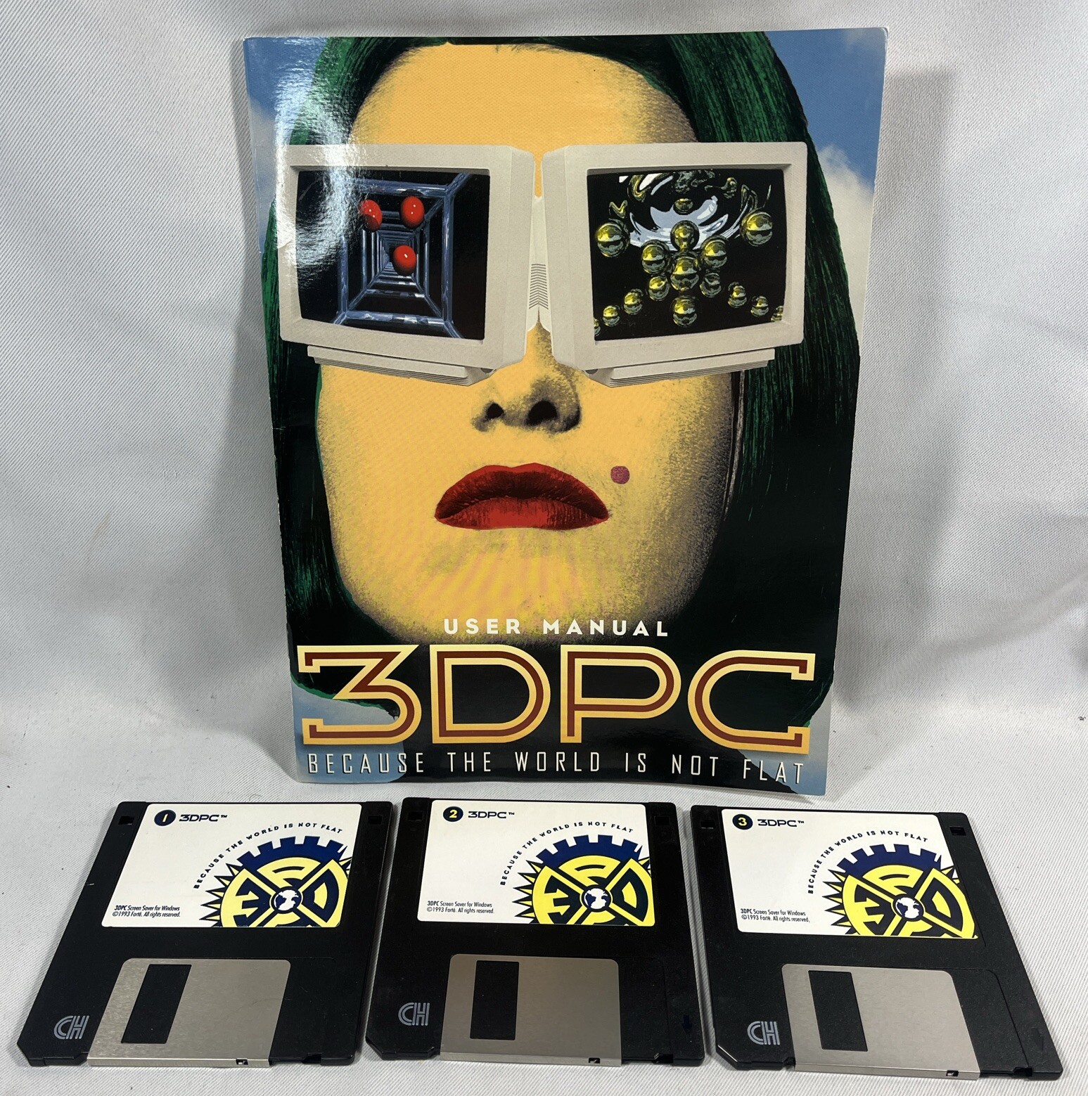 3DPC Screensavers for Windows 3.1 (Includes Manual, & Disks 1, 2, & 3)