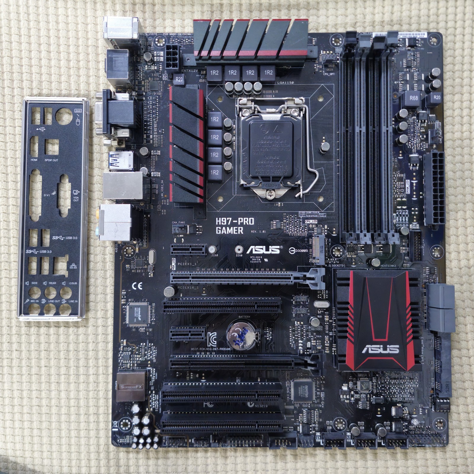 ASUS H97 PRO GAMER : LGA1150 H97 DDR3 ATX + IO-Shield, Verified Working
