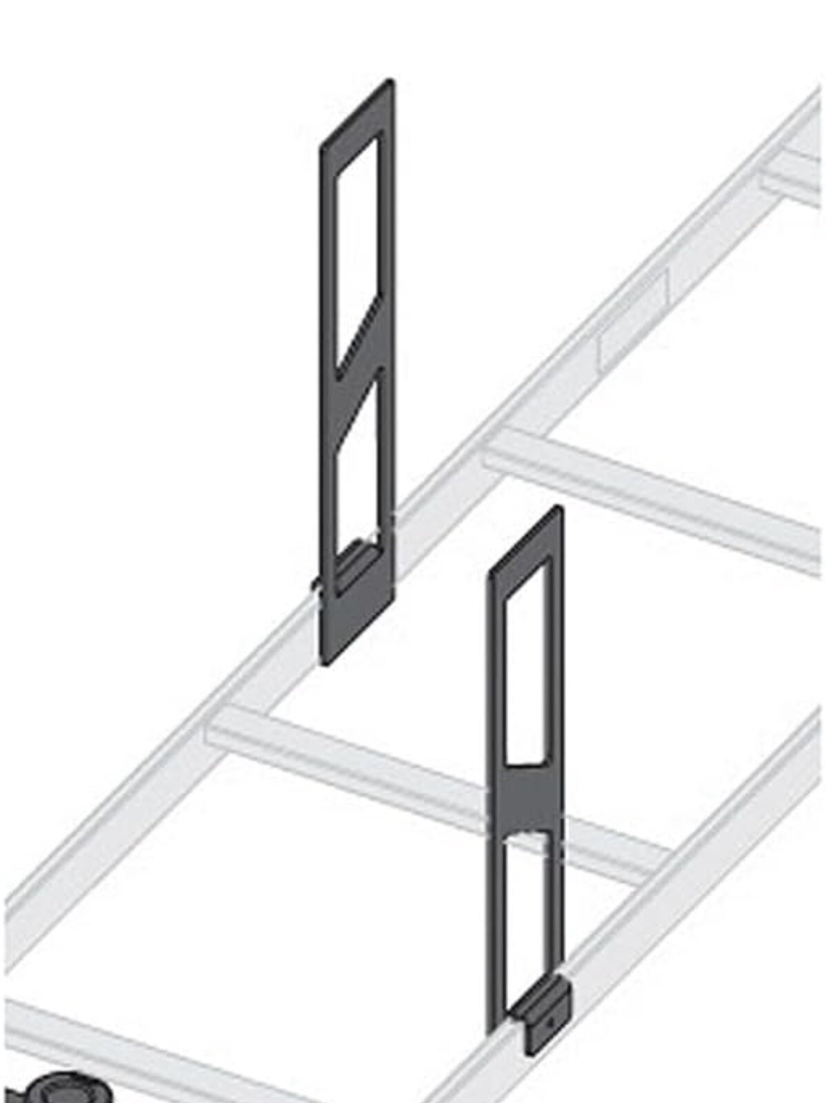 Middle Atlantic Products CLH-SS-12-2 12” High Side Stand, Off 2PC (I1)