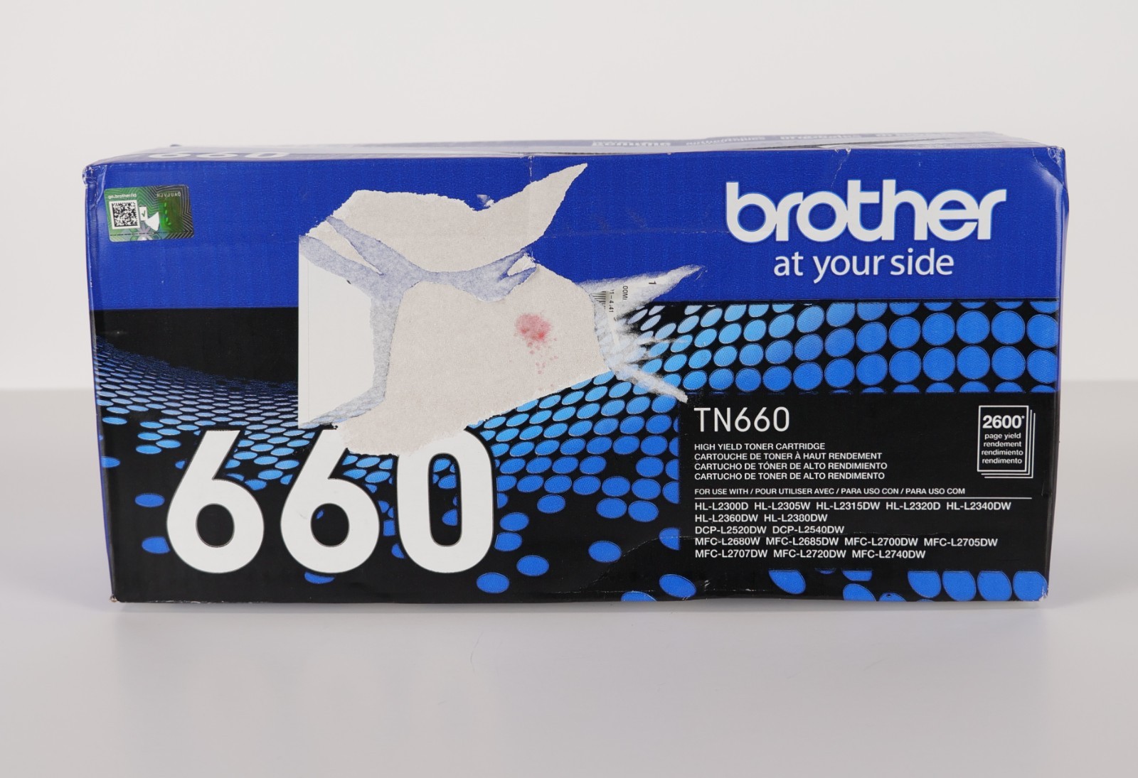 OEM New Genuine Brother TN-660, TN660 Sealed High Yield Black Toner