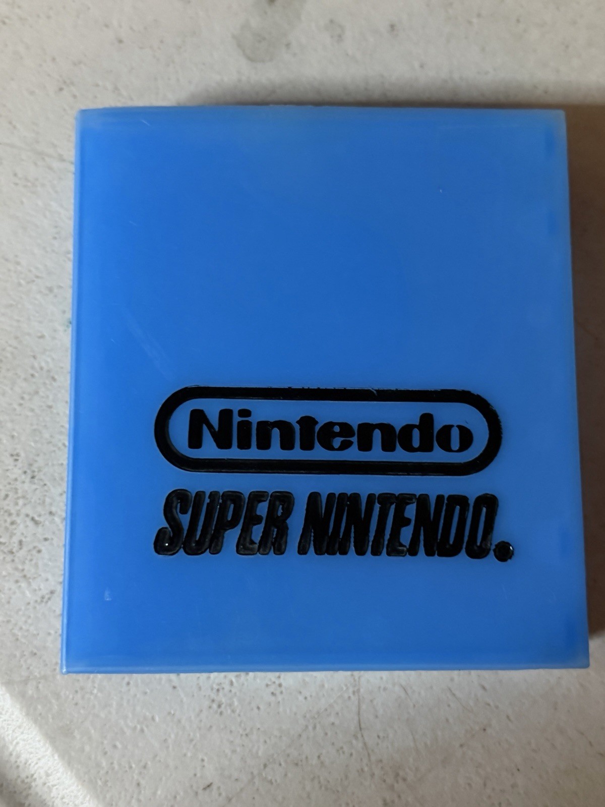 Vintage 1991 Super Nintendo Clamshell Game Case Blue