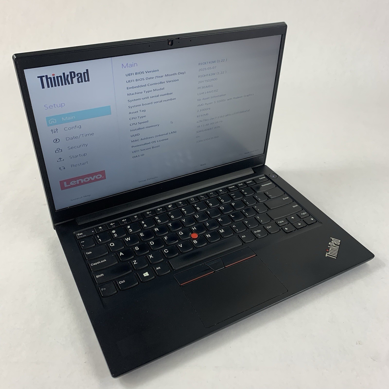 Lenovo ThinkPad E14 Gen 3 14" Ryzen 5 5500U 2.1 Ghz 8 GB Ram No SSD/OS/AC