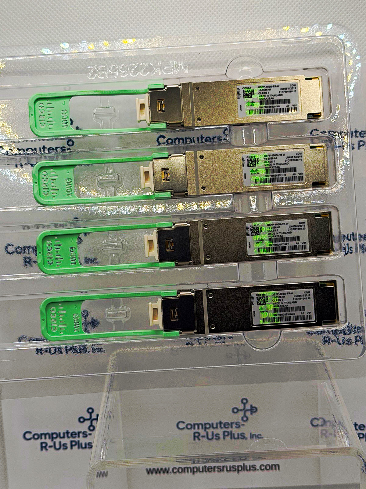 4 X Cisco QSFP-100G-FR-W 100G QSFP28 FR LC Optical Transceiver Module Qty 4