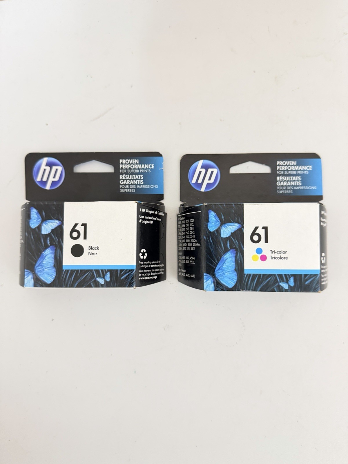 Lot Of 2: HP61 Black & HP61 Tri-color Ink Cartridges EXP:2023  - Genuine