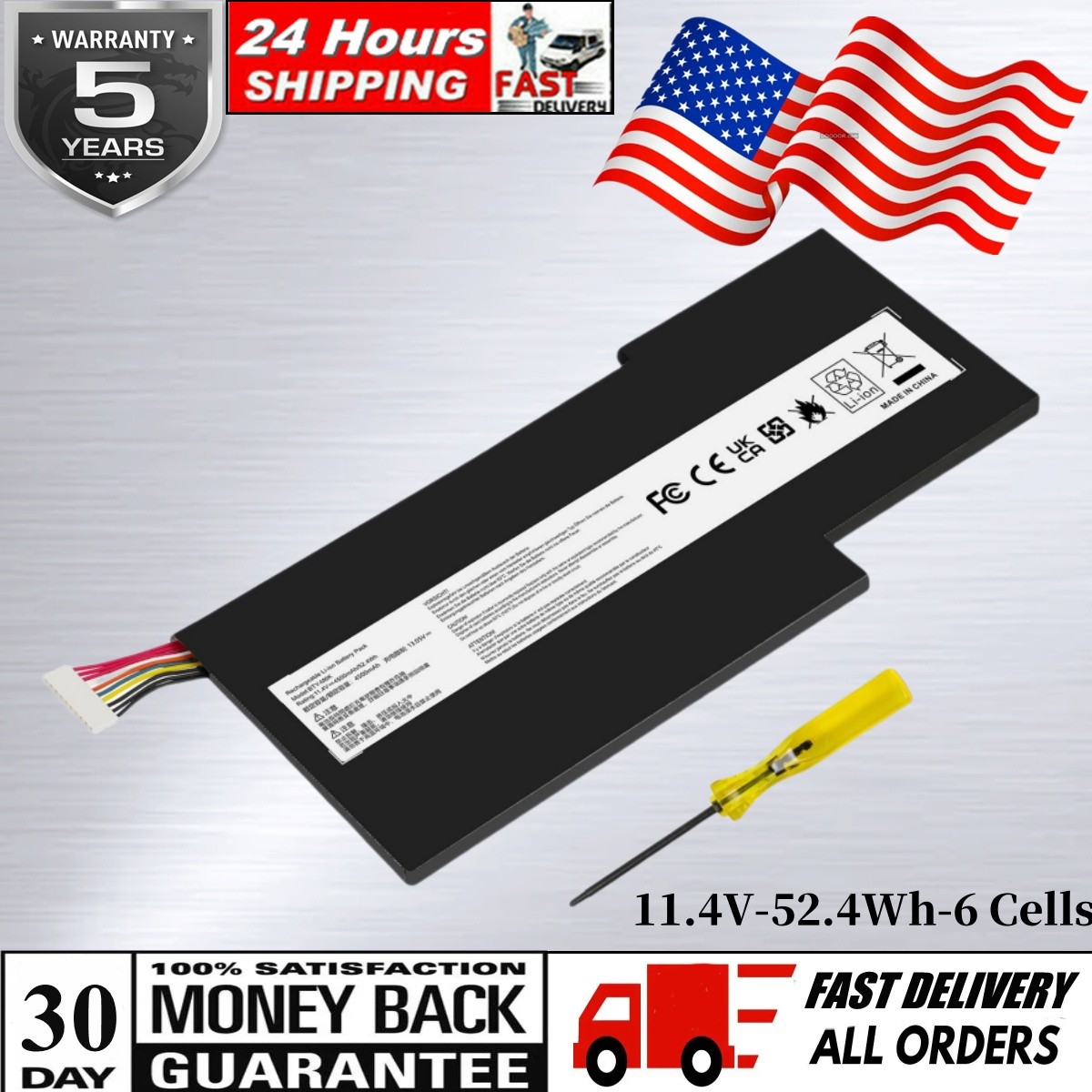 ✅LOT BTY-M6K Battery For MSI GF63 Thin 8RD 8RC 9SC GF75 Thin 3RD 8RC 8RD 9SC