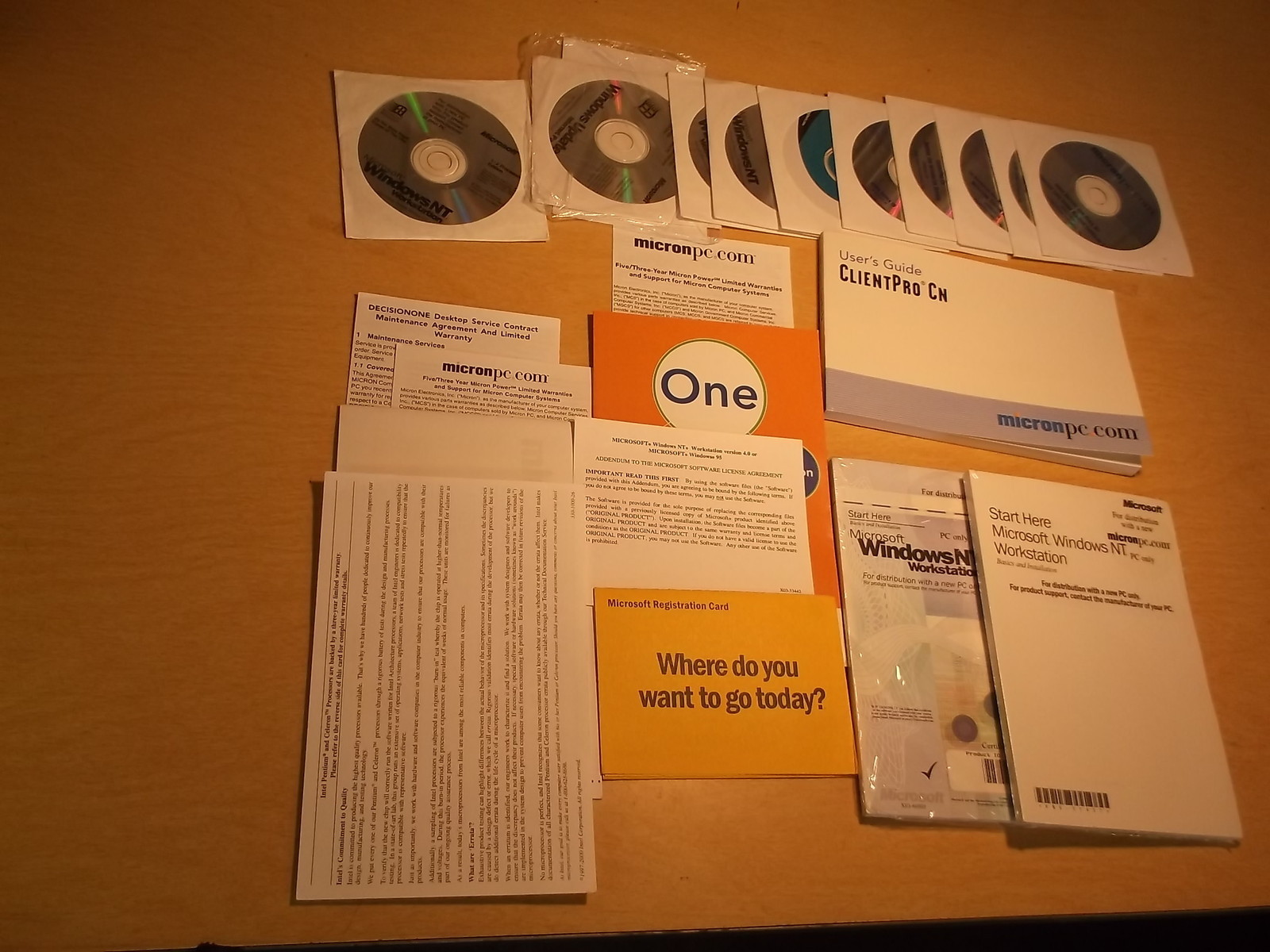 NEW Microsoft Micron PC Install Kit CDs Booklets Manual *FREE SHIPPING*