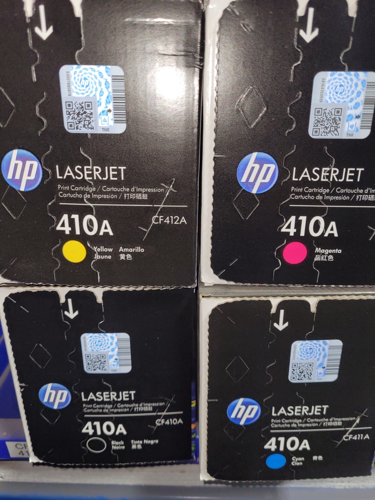 GENUINE SET 4 HP TONERS CF410A CF411A CF412A CF413A LaserJet PRO M452 M477 410A