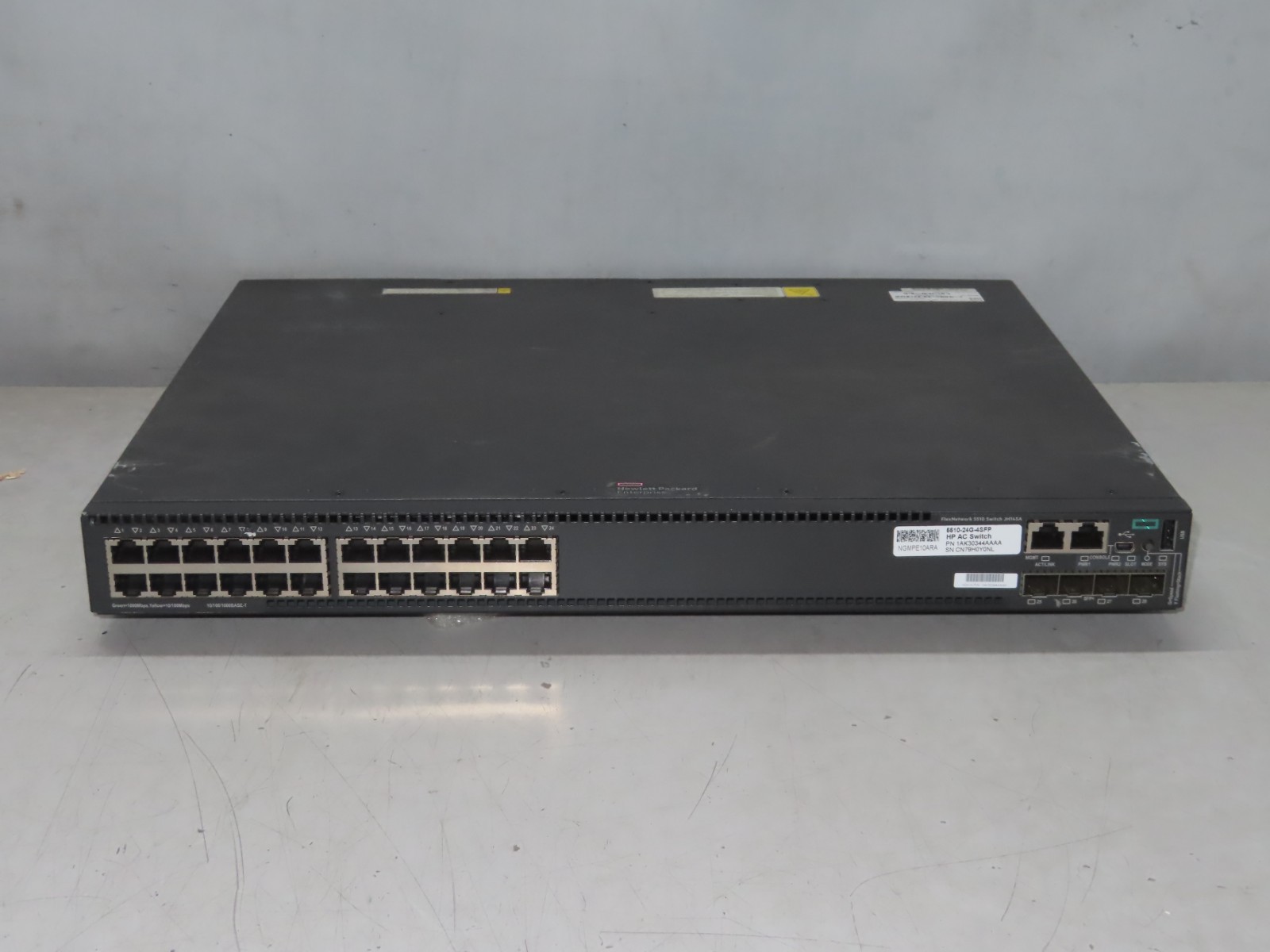 JH145A HP FlexNetwork 5510 24G 4SFP+ HI 1-slot Switch