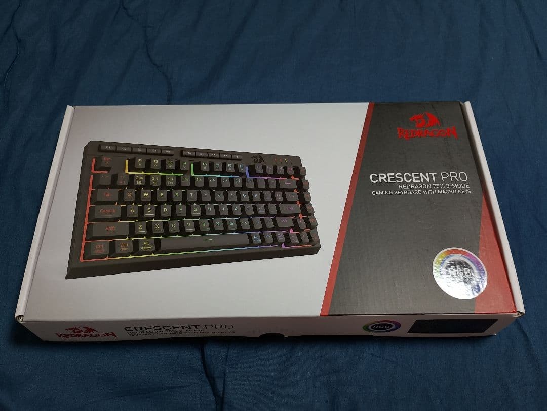 Redragon CRESCENT PRO 75% JP Macro RGB Gaming Keyboard Used Tested