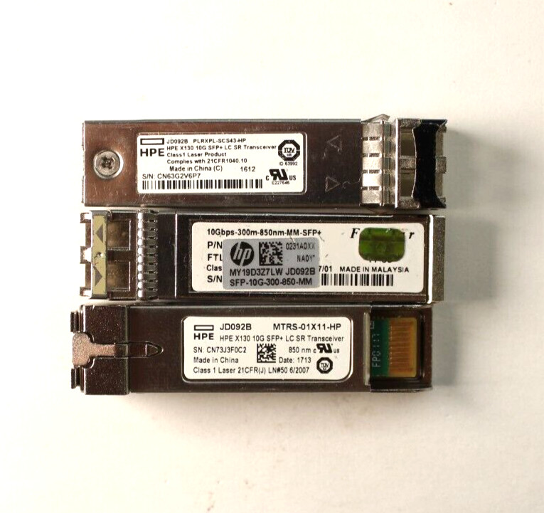 HP / HPE 10G 300m-850nm SFP+SR LC JD092B Optical Transceiver Module