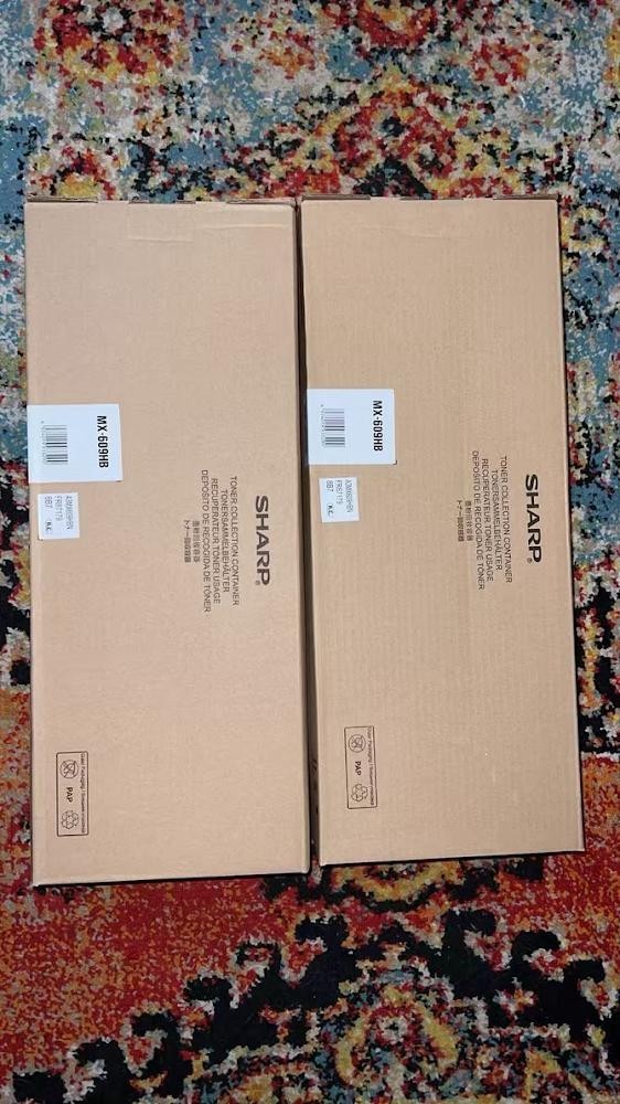 Lot of 2 Genuine Sharp MX-609HB Waste Toner Collection Container OEM New Sealed