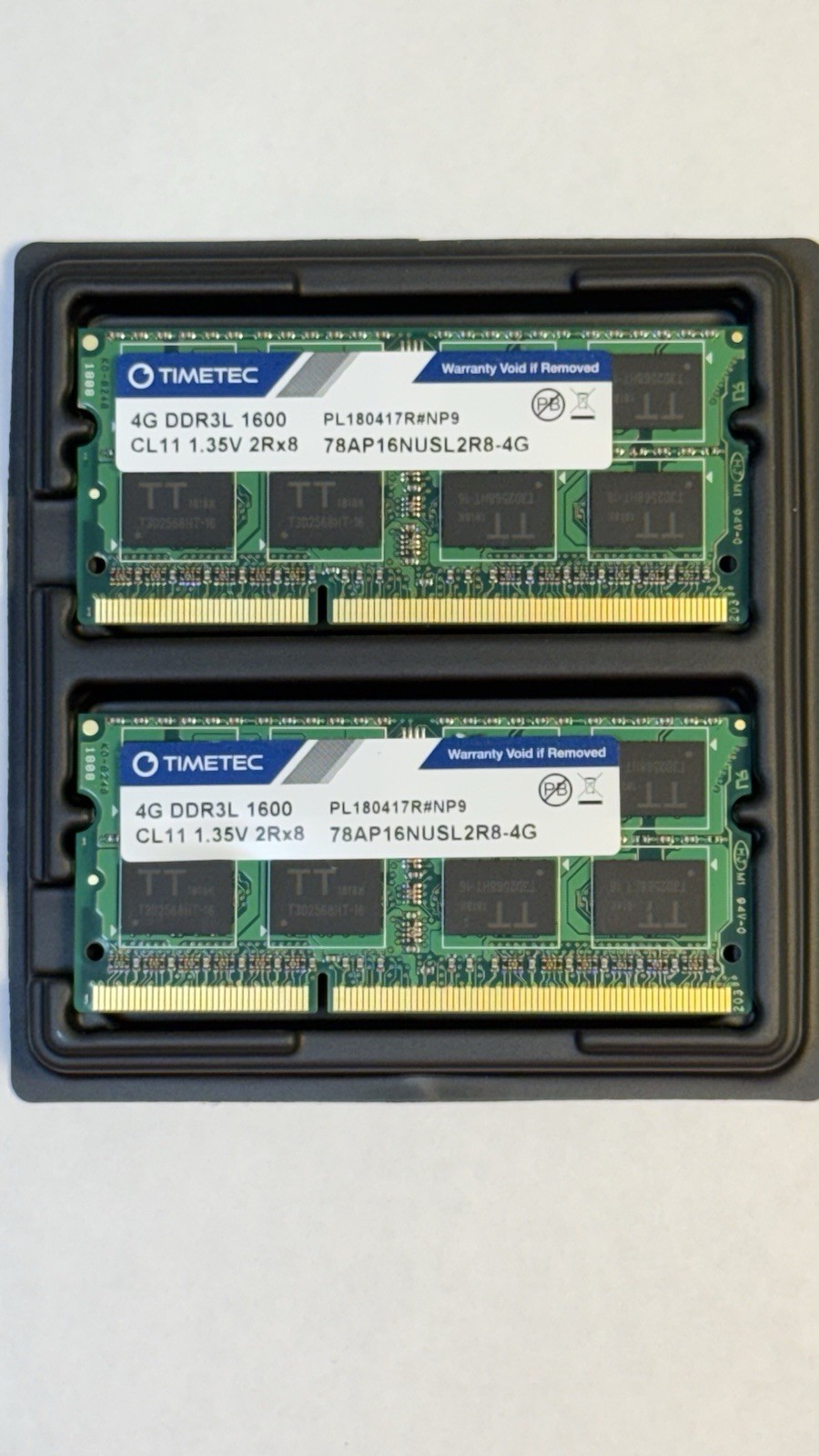 Timetec 8GB DDR3L SO-DIMM Laptop RAM 2x4GB 1600MHz 204 Pin CL11 1.35V