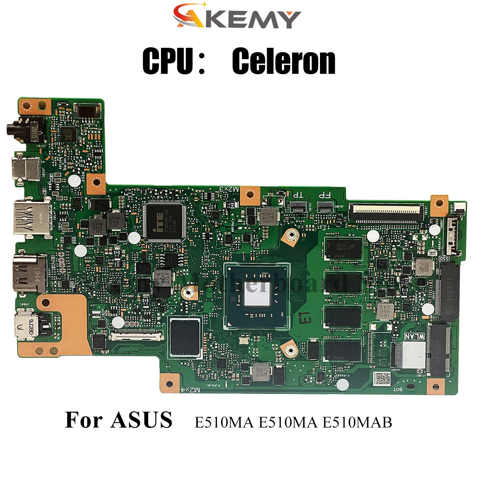 E510MA Laptop Motherboard For ASUS EeeBook E510MAB E410M Mainboard W/ CPU