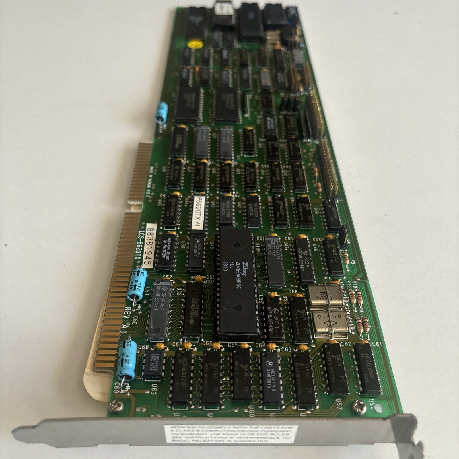Vintage Longshine LCS-6620TX Rev. A1 Rare 16bit Expansion Card Z80
