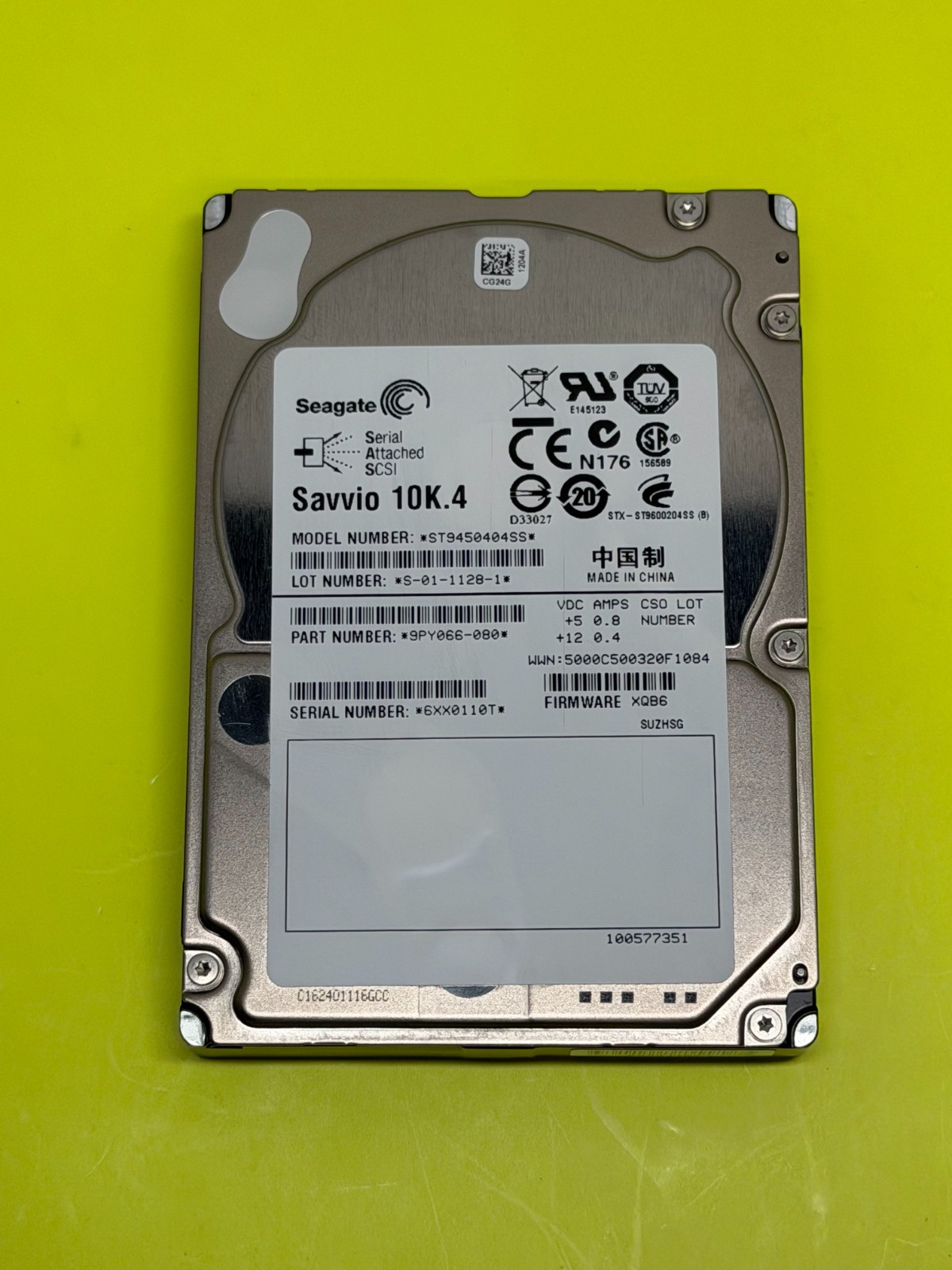 Seagate Savvio 10k.4 ST9450404SS 450GB 2.5" 6Gb SAS 9PY066-080