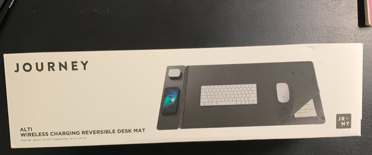Journey Alti Desk Mat Wireless Charging, Reversible, Black