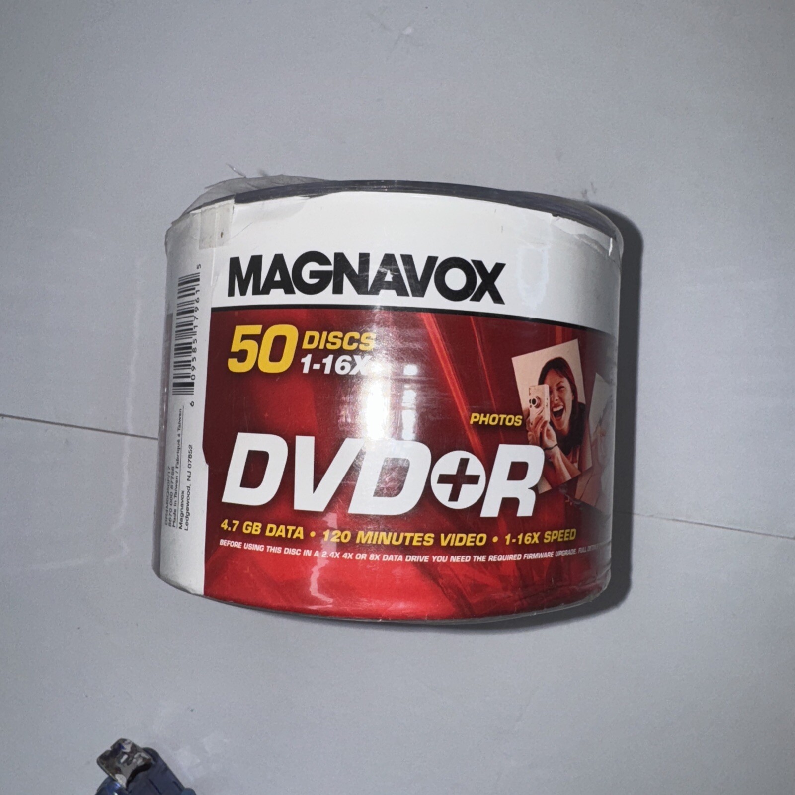 MAGNAVOX DVD+R NEW SEALED 50 PACK CAKE BOX 4.7 GB 120 MIN. DISC 