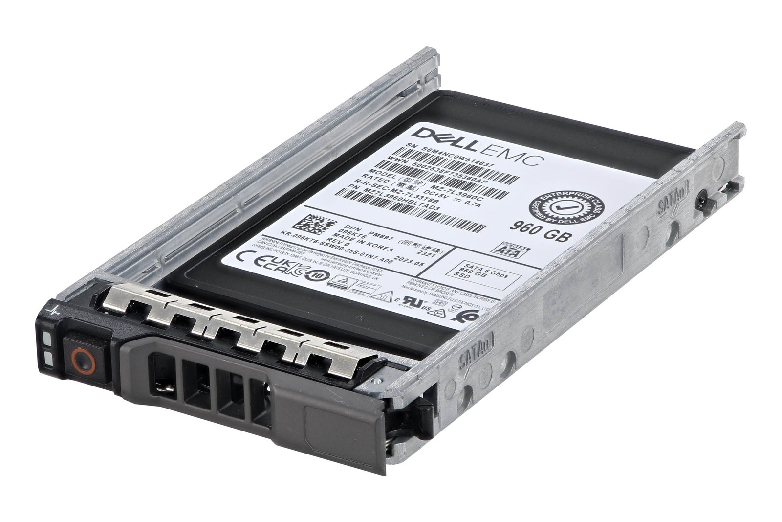 Dell 960GB SATA 2.5" 6G SSD 96KT6, MZ-7L3960C | 1 Year Warranty