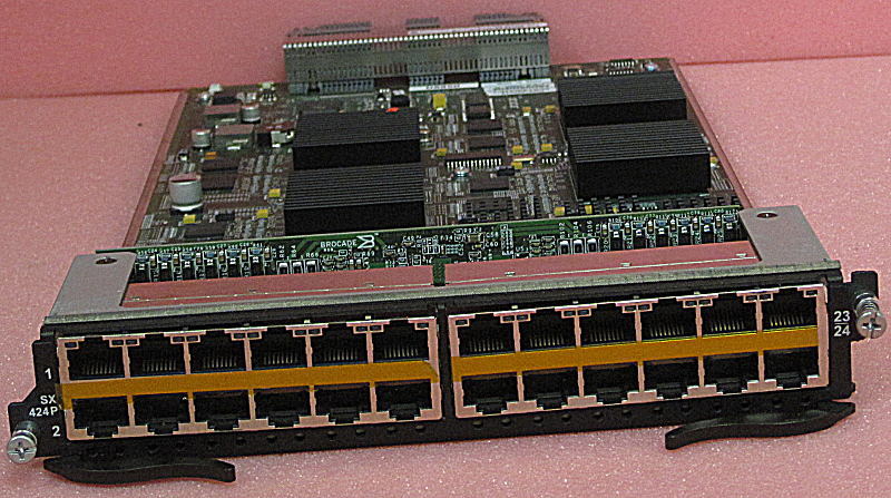 Brocade Foundry SX-FI424P 24-port GE PoE Module SX-24GCPOE 10xAvail