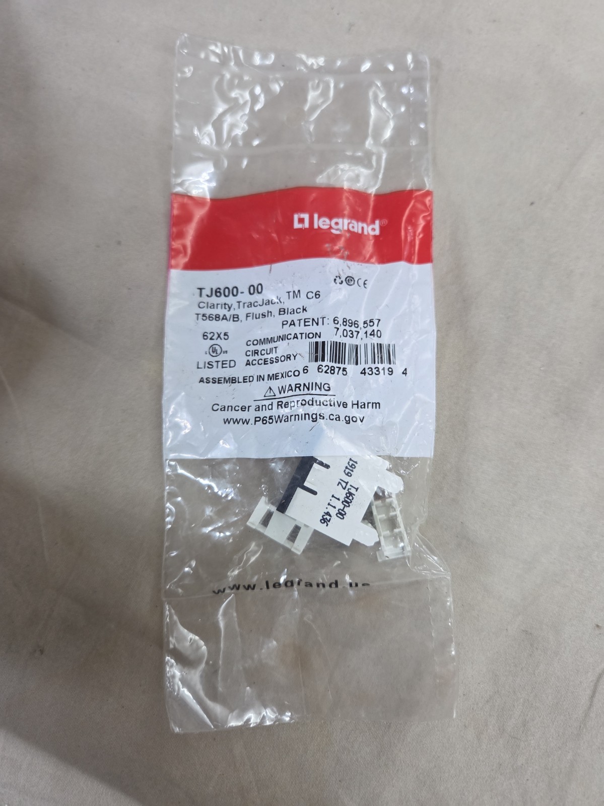 Ortronics OR-TJ600-00 Clarity TracJack Cat6 Jack T568A/B Lot Of 30 Pcs