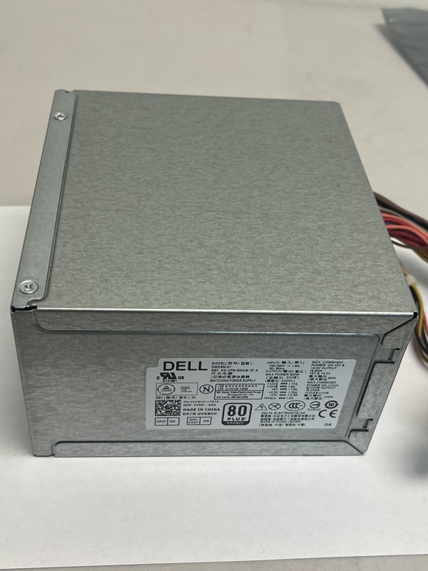 Dell 300W 80 Plus Bronze Power Supply D300EM-01 0VK8VC Desktop