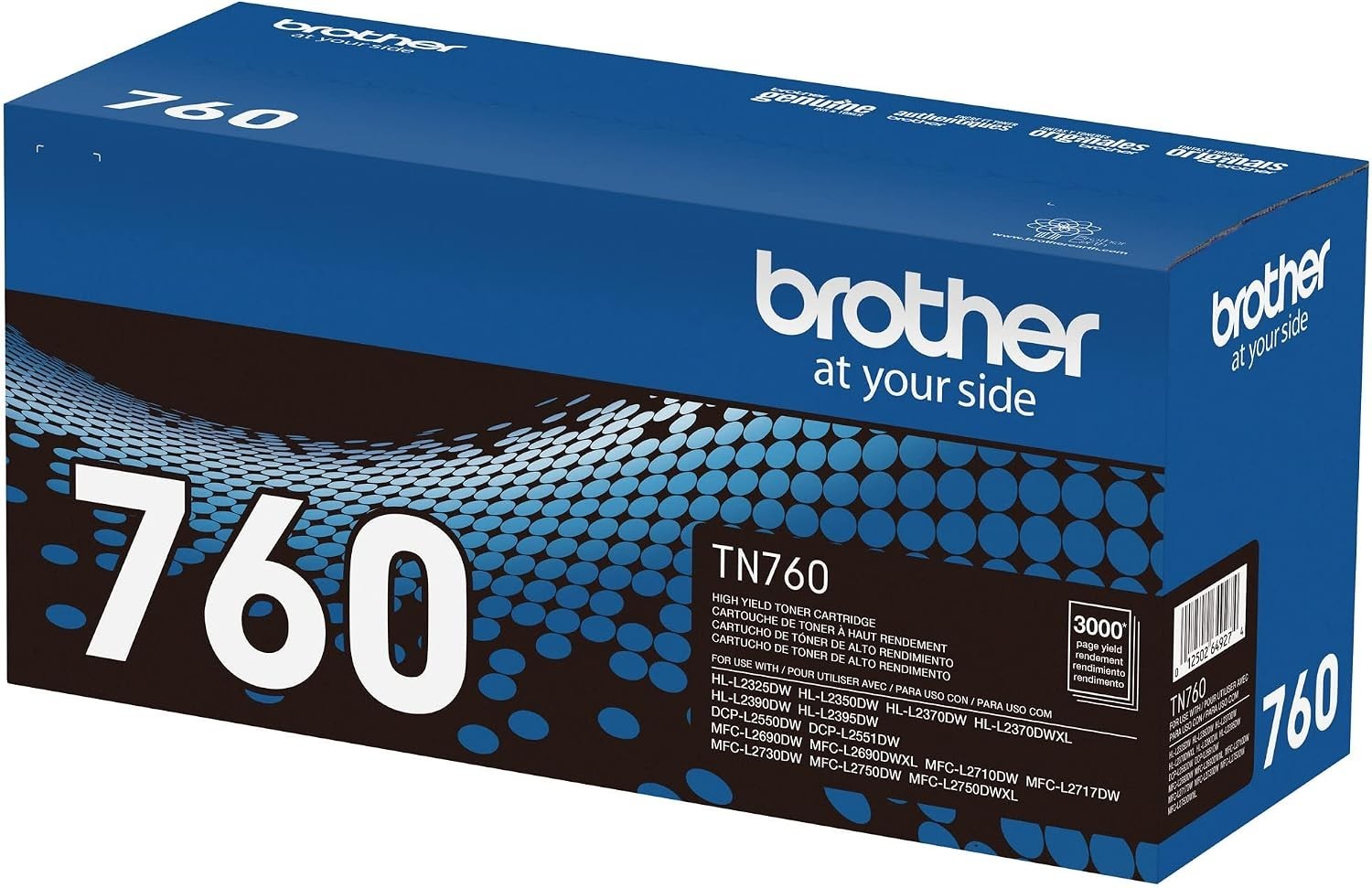 NEW Brother Genuine Original  TN760 High Yield Black Toner Cartridge 3000 Pages