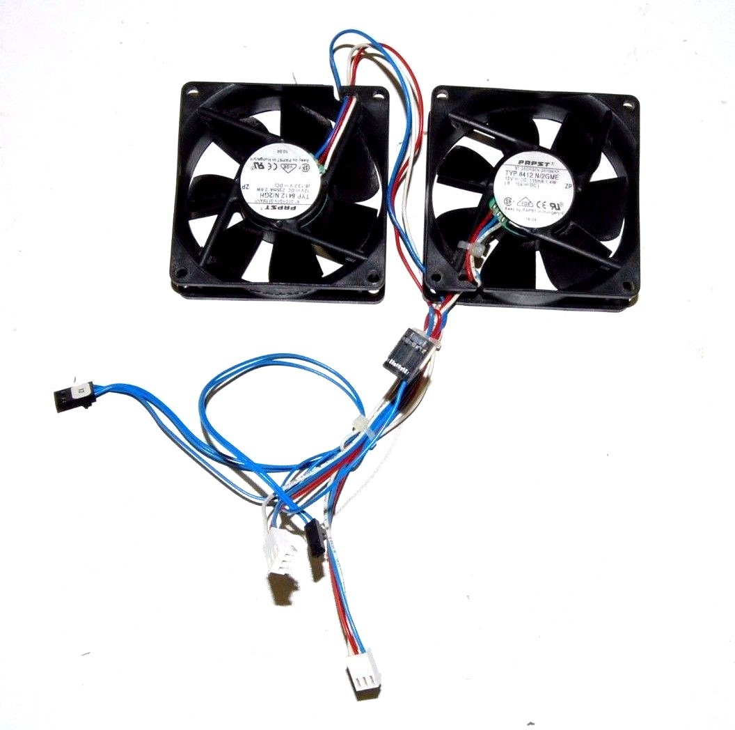 LOT OF 2 PAPST TYP 8412 N/2GME 12V 1.4W DC BALL BEARING FAN