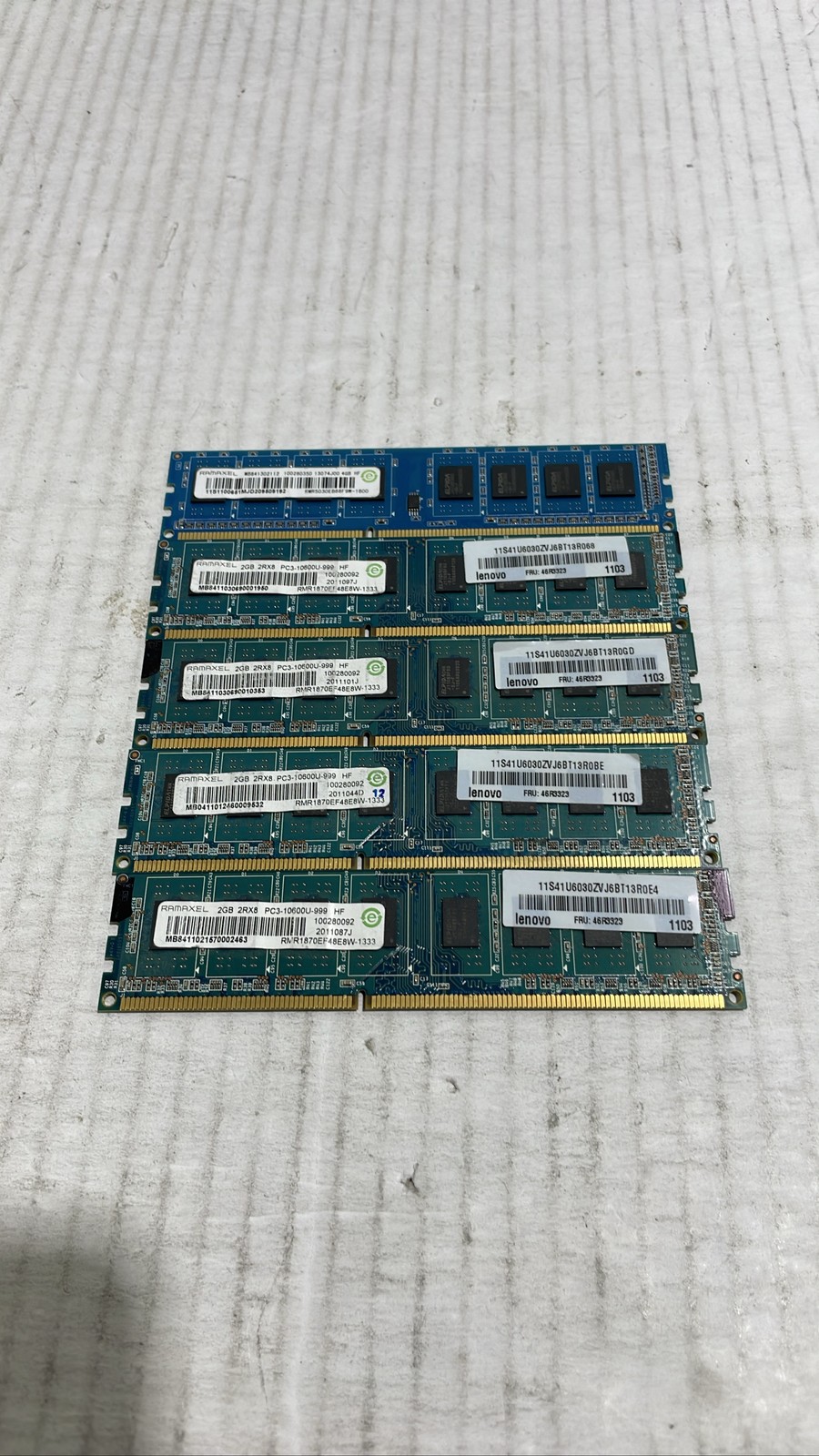 Ramaxel 4GB 2GB PC3-12800U PC3-10600U DDR3 RAM Lot Of 5