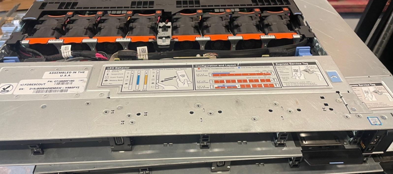 Dell EMC OEMR XL R640. CTO NO MEMORY, PROCS OR DISK. FORESCOUT BRANDED 8 X SFF