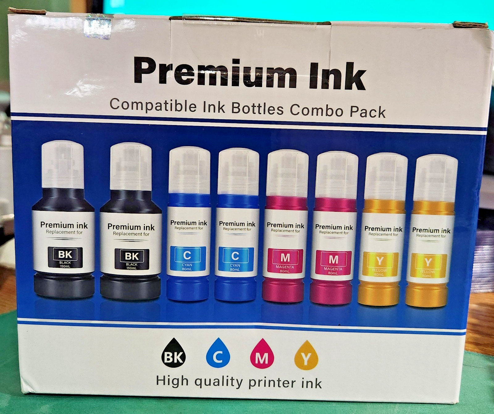 8 PACK Inkrobat T- 502 Ink Refill Bottles For Epson ECO TANK Printers Inkjet