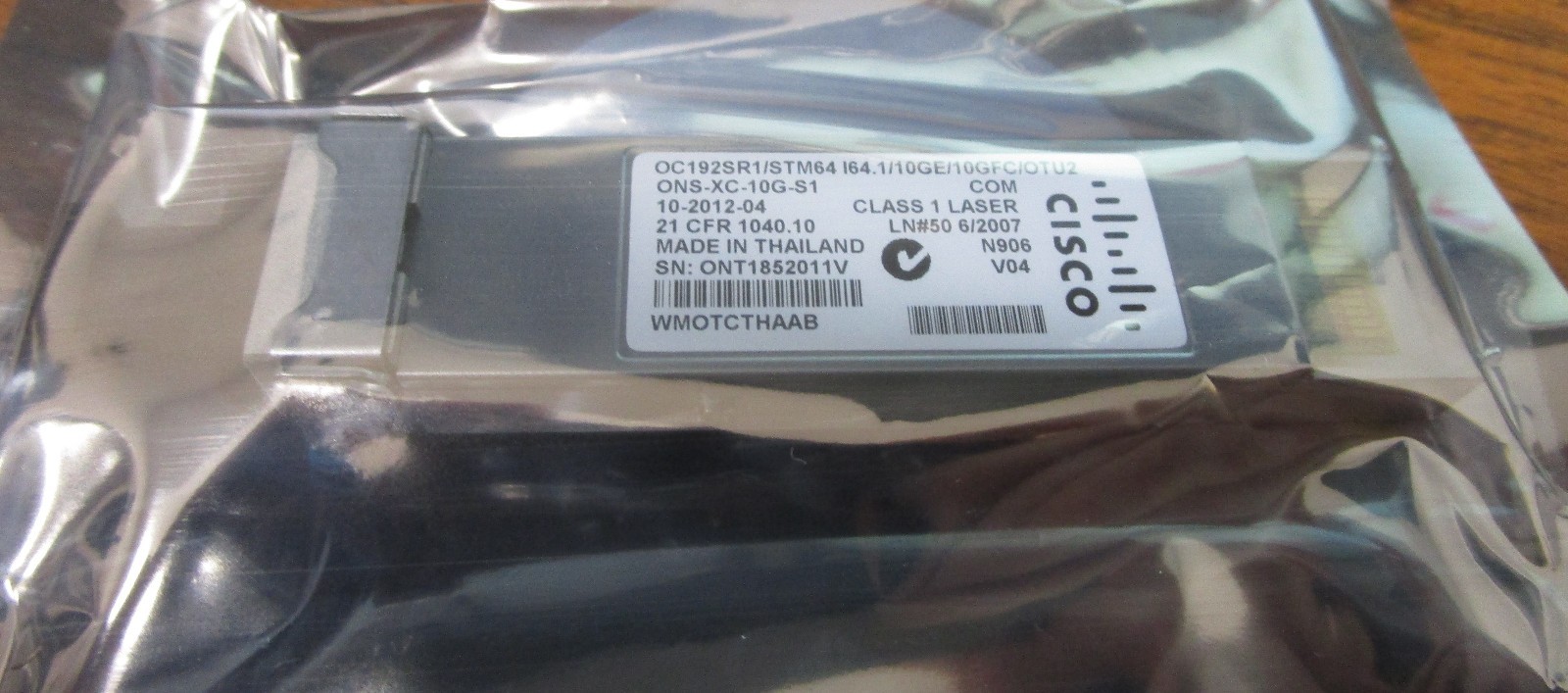 Cisco ONS-XC-10G-S1 Transciever Cisco P/N 10-2012-04
