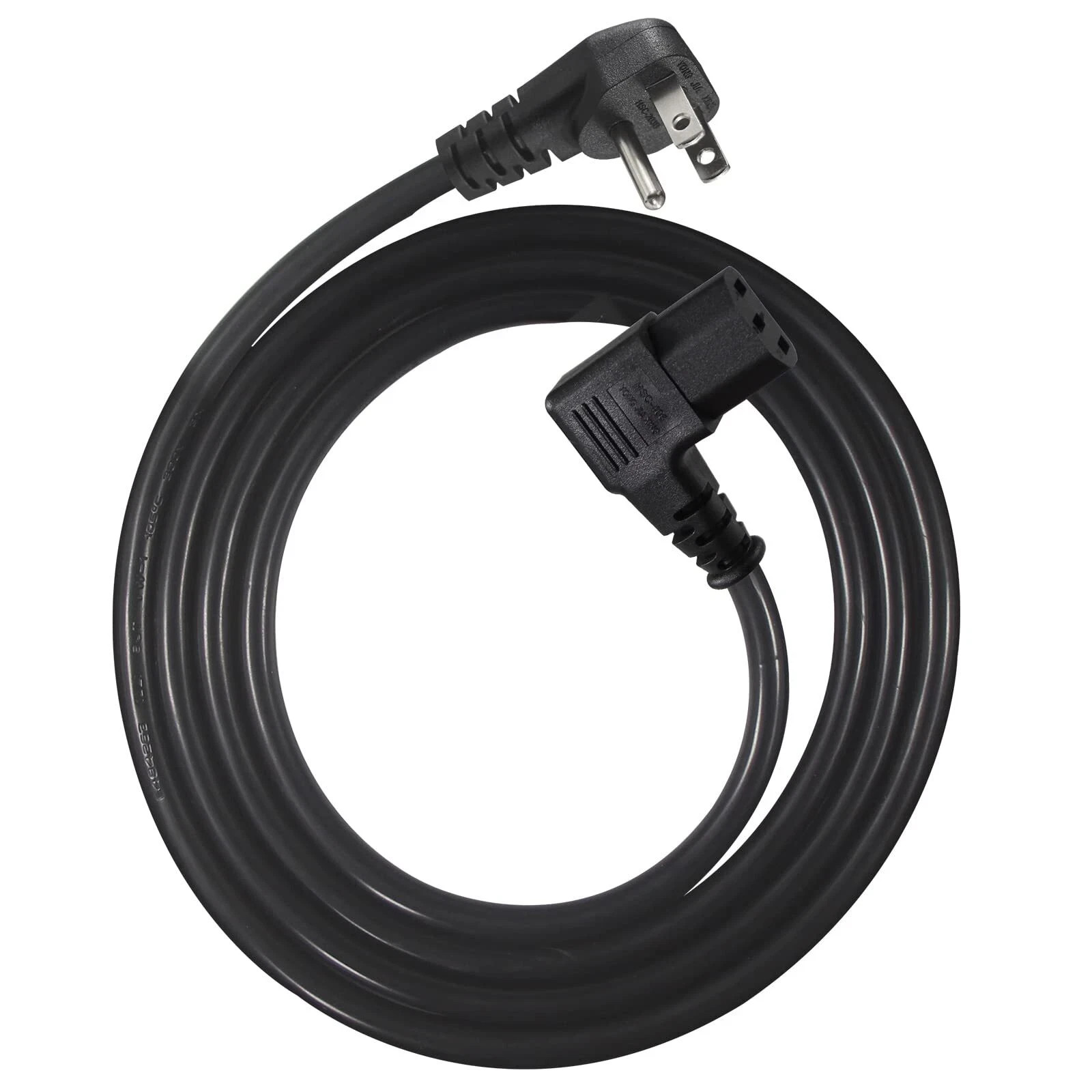 90 Degree Computer Power Cord - 6FT Right Angle IEC Power Cord Universal PC P...