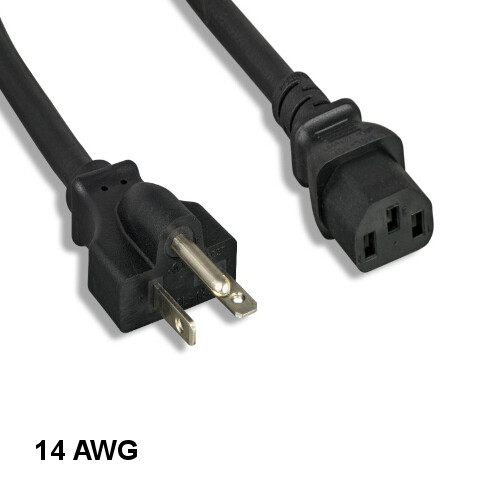 Kentek 6 ft AC Power Cable NEMA 6-20P to IEC-60320 C13 14 AWG 15A 250V SJT