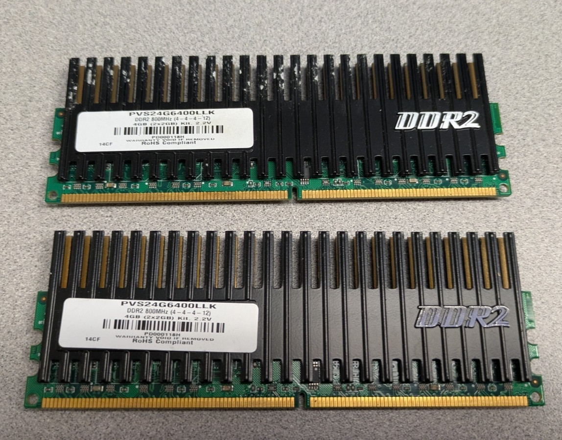 Patriot PVS24G6400LLK 4GB (2 x 2GB) DDR2 800 MHz Dual Channel Desktop Memory