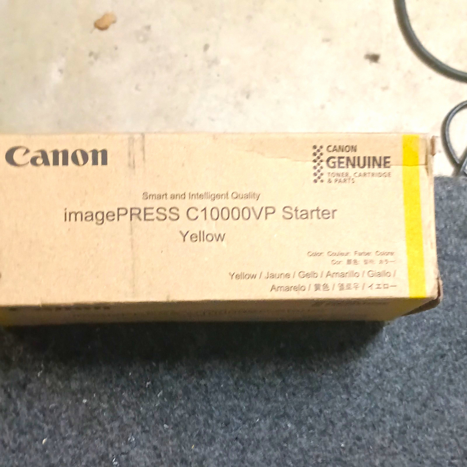Canon imagePRESS C10000VP Starter Yellow Toner Cartridge Genuine Laser