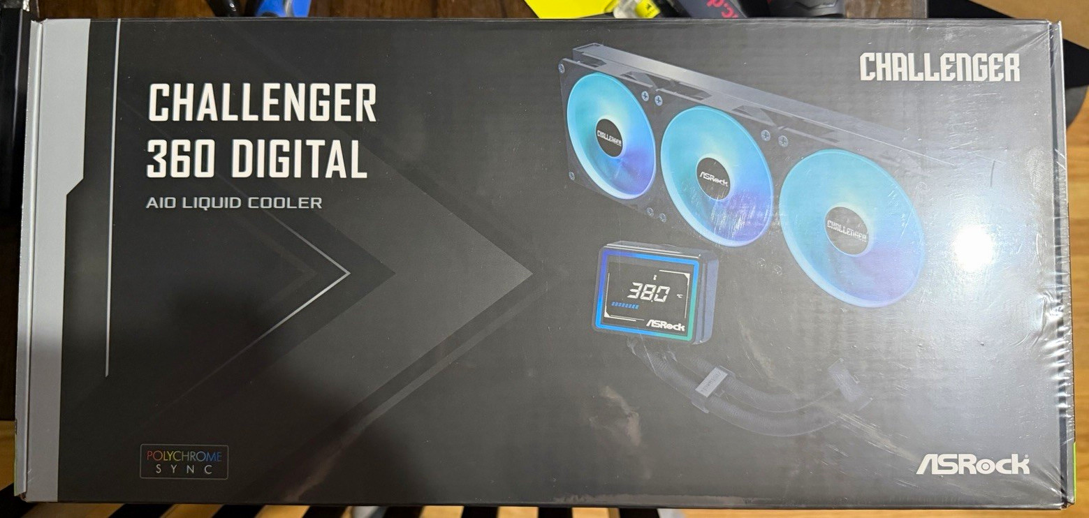 ASRock Challenger 360 Digital Liquid CPU Cooler AIO Black Multicolor Fan