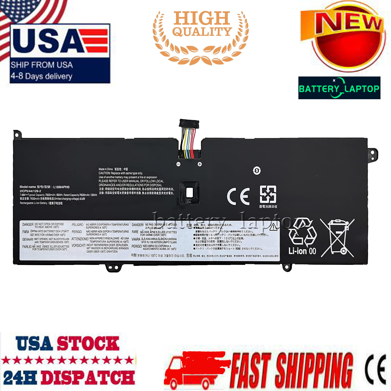 L18M4PH0 Battery for Lenovo Ideapad Yoga C940-14IIL Seris 5B10T11585 L18C4PH0