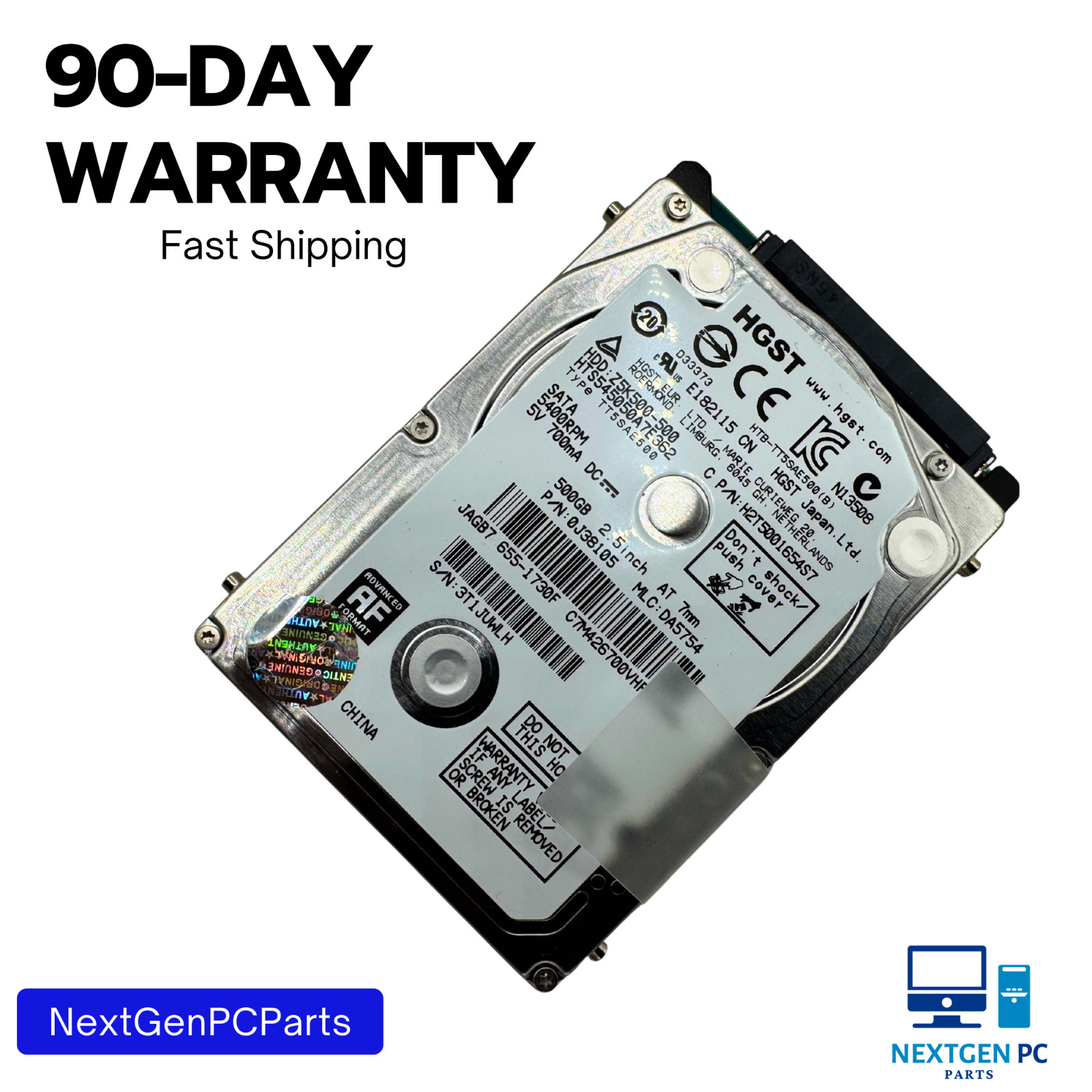 HGST 500GB 2.5-Inch SATA Laptop HDD – Reliable Tested Replacement Drive