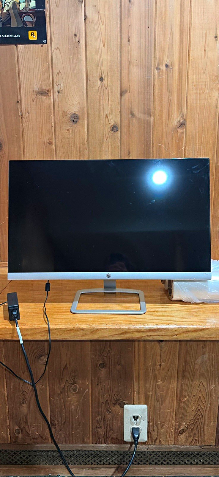 HP 27es 27in Monitor 16:9 Widescreen Display Silver/Black