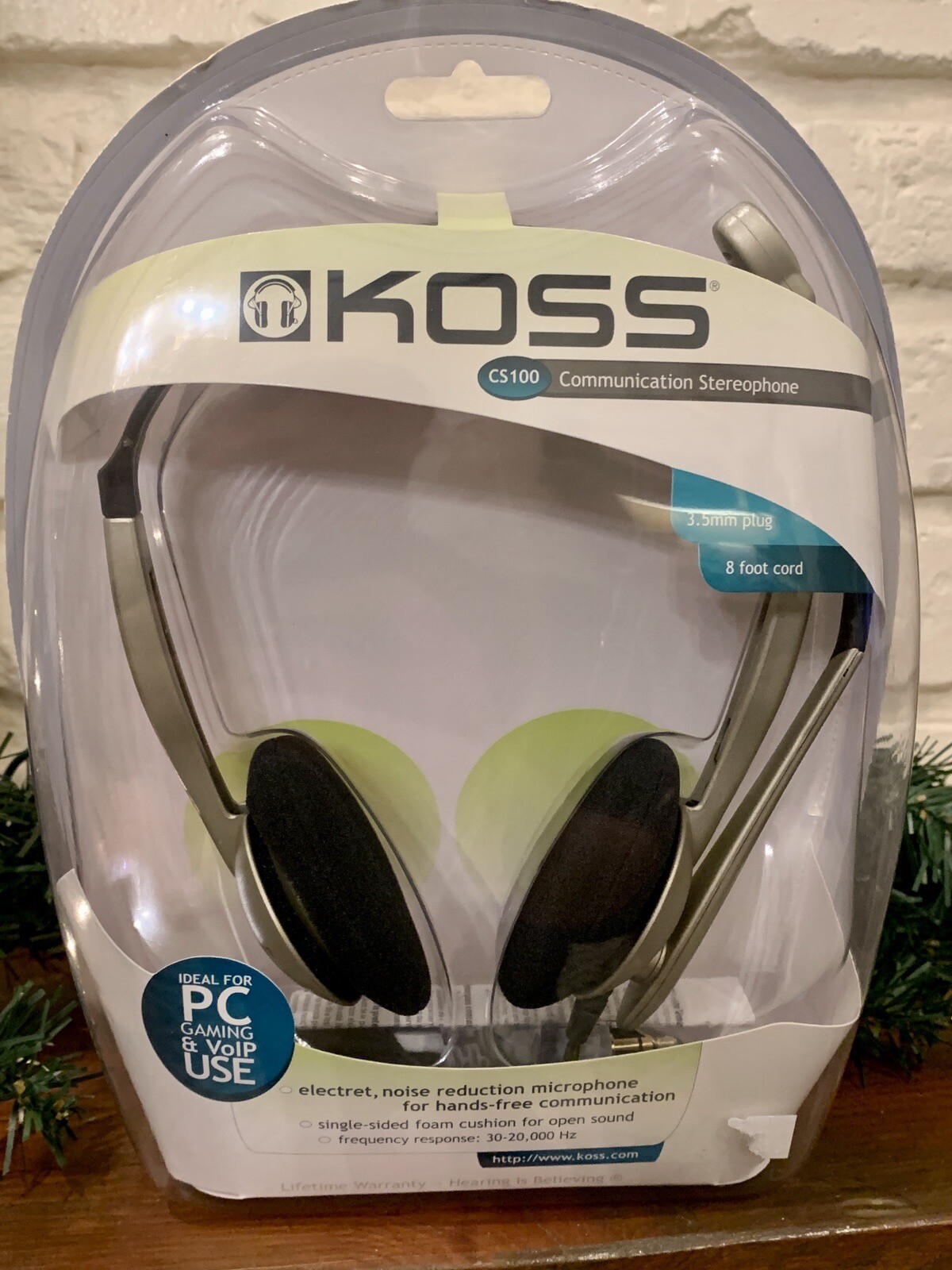 KOSS CS100 Communication Stereophone  headset, NIB, 3.5mm plug 