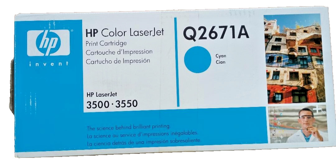 Genuine HP Q2671A (309A) Cyan Toner Cartridge Brand New Sealed White Box