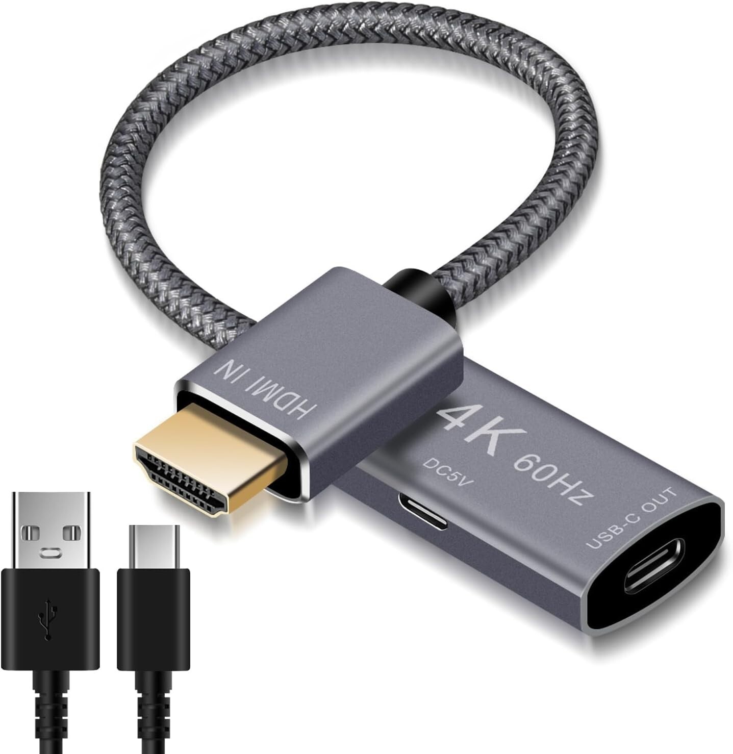 Cable Hdmi Macho A Usb-c Hembra Adaptador Con Cable De Alimentacion Usb C, Un...