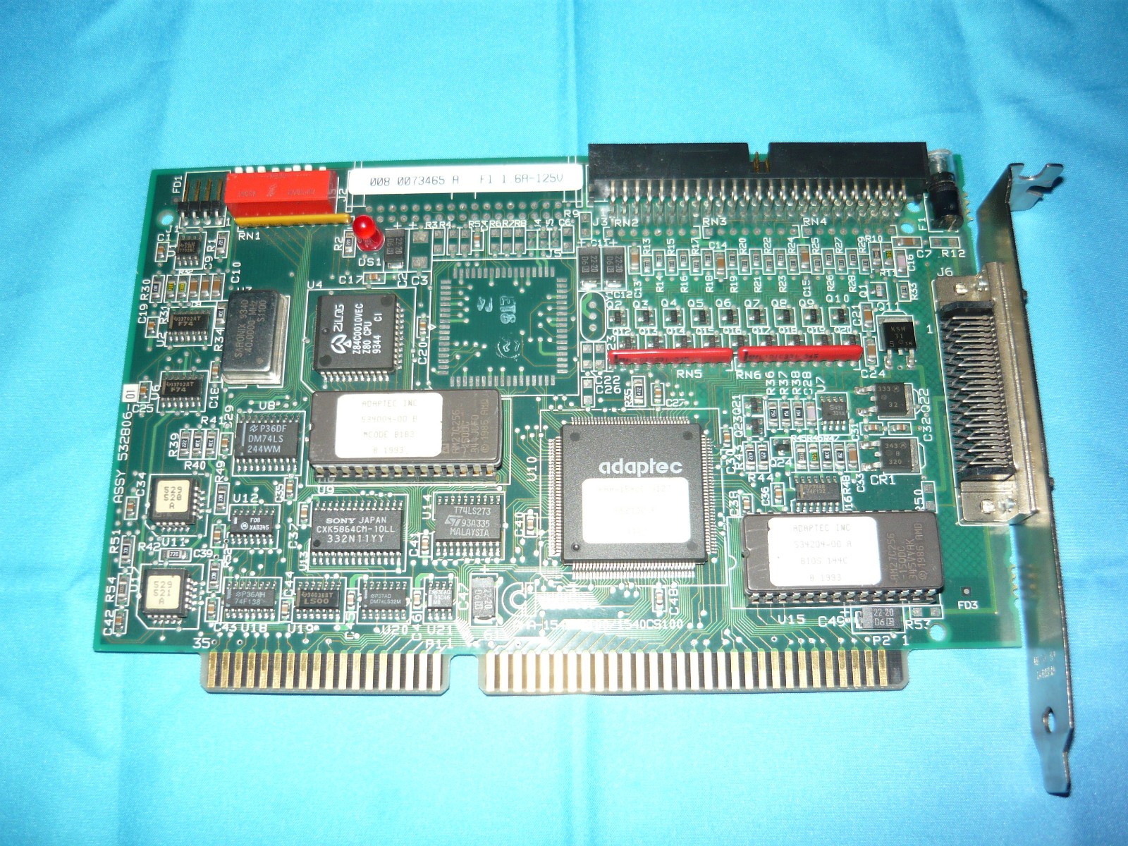 Vintage Adaptec AHA-1540C ISA SCSI Controller Card Used