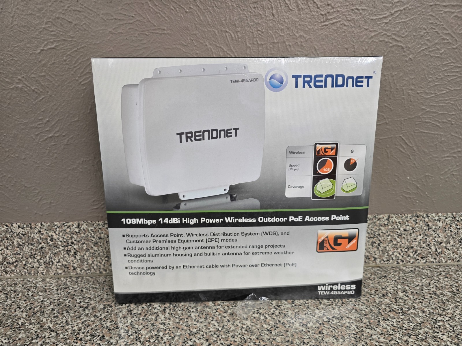 NEW TrendNet TEW-455APBO High Power Outdoor Access Point AP NIB