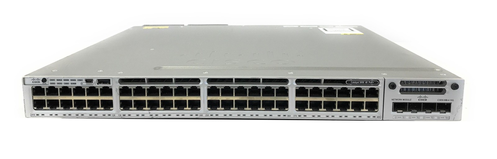 Cisco Catalyst 3850 WS-C3850-48F-S 48-Port Ethernet Switch w/ C3850-NM-4-10G