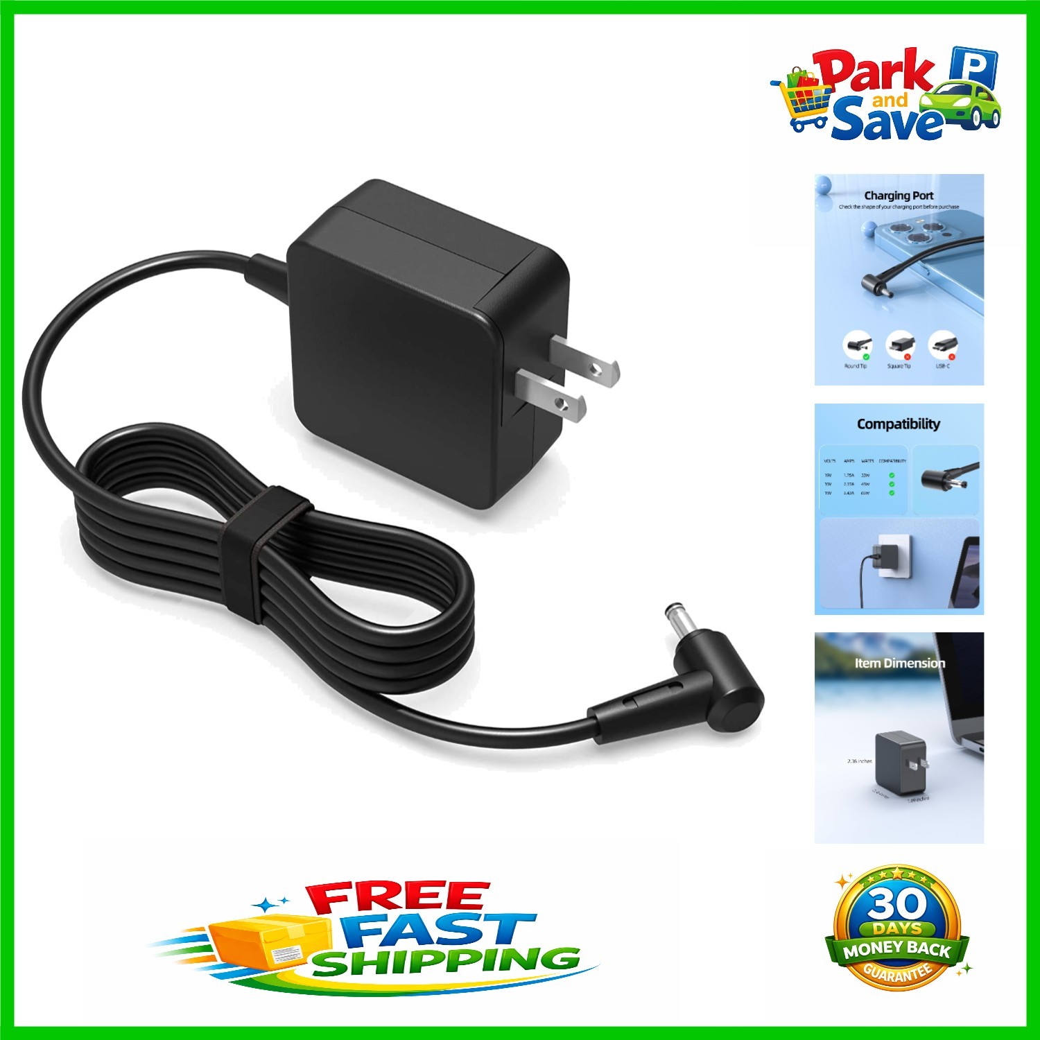 Reliable Portable Charger for ASUS Vivobook Laptops - 65W/45W/33W Compatibility