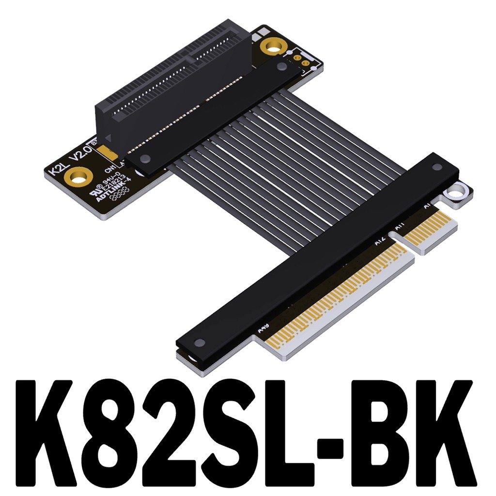 ADT Link 2-in-1 PCIe 5.0 Extension Kit: x4 to x8 Riser & M.2 to PCIe Adapter