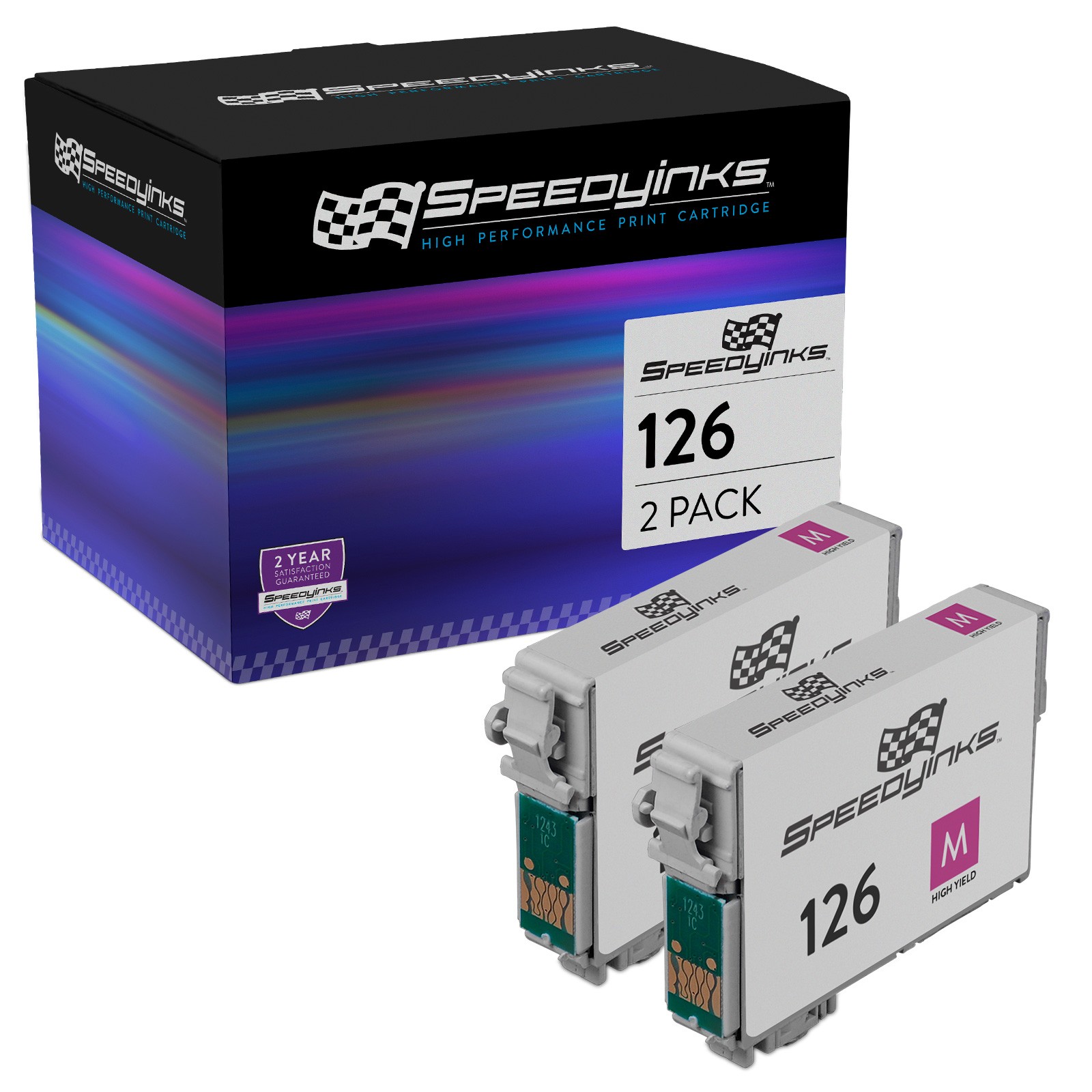 2 Pack MAGENTA Pigment Ink for Epson 126 Ink Cartridge High Capacity